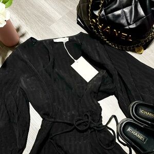 NWT The City Stripe Wrap Dress size 6